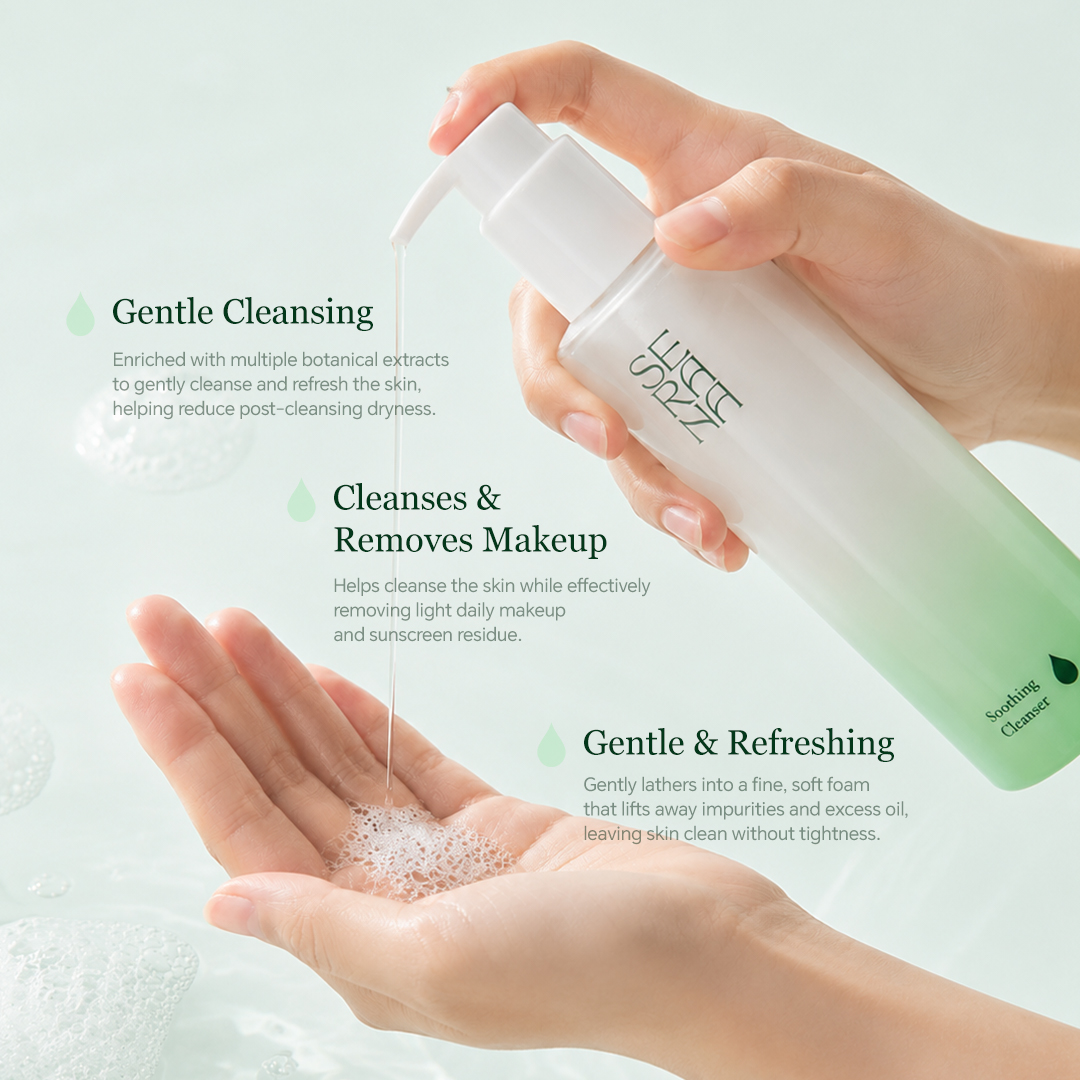 Soothing Cleanser - Gentle Cleansing, Removes Makeup, Gentle & Refreshing