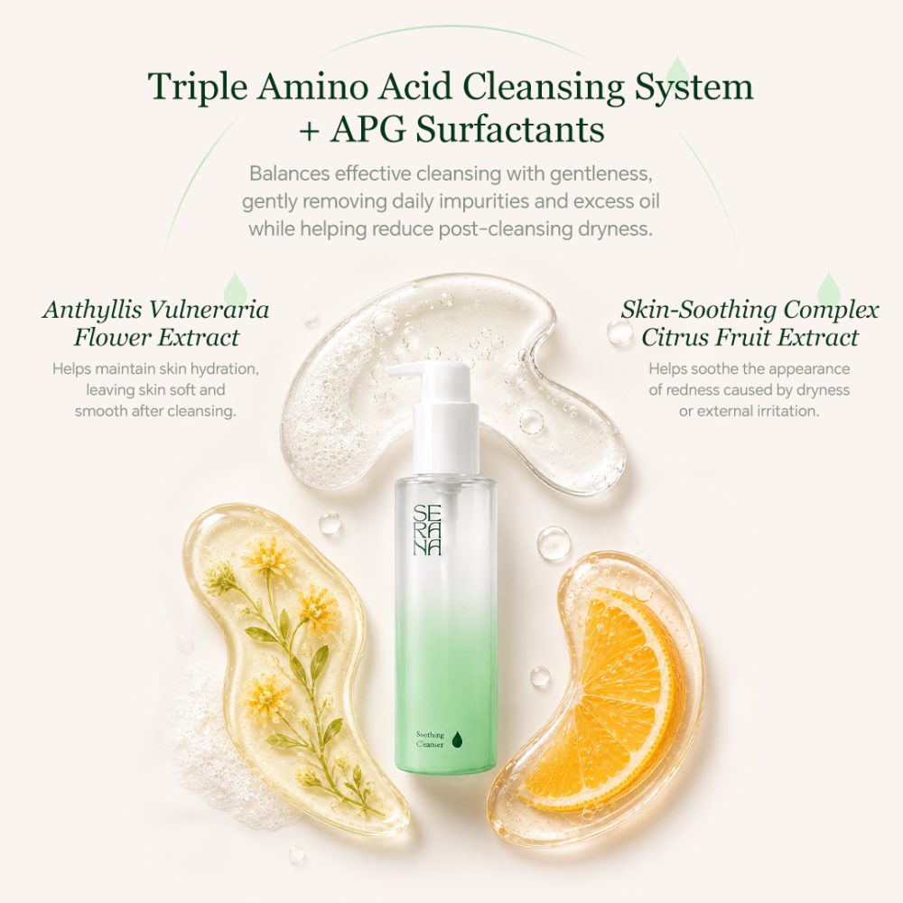 Soothing Cleanser - Triple Amino Acid Cleansing System + APG Surfactants